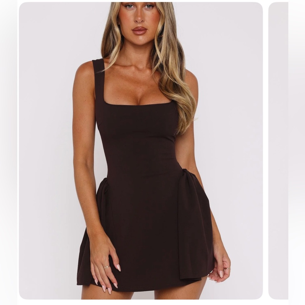 White Fox Boutique Dark Brown Mini Dress